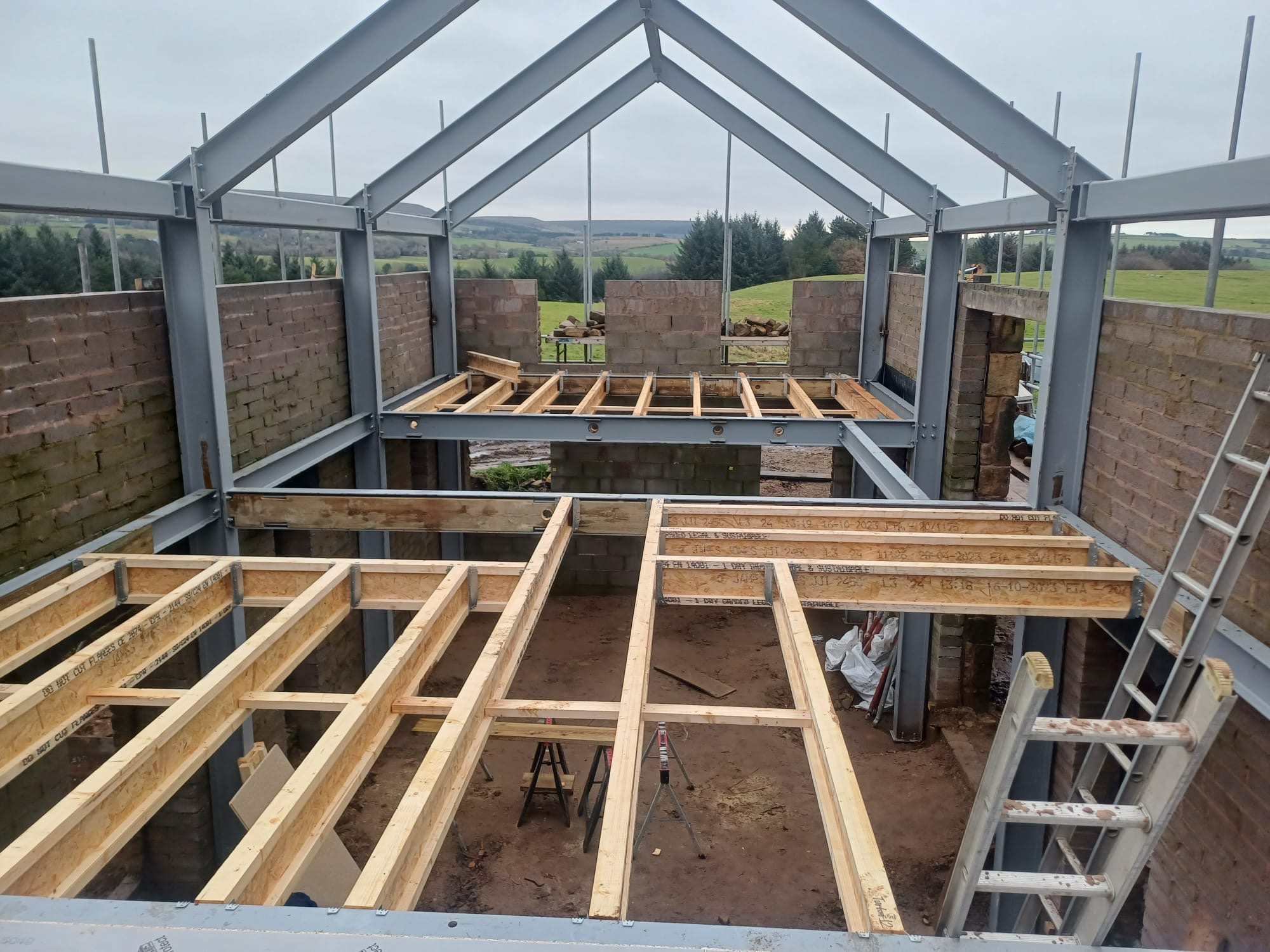 Steel & Timber First-Floor Frame
