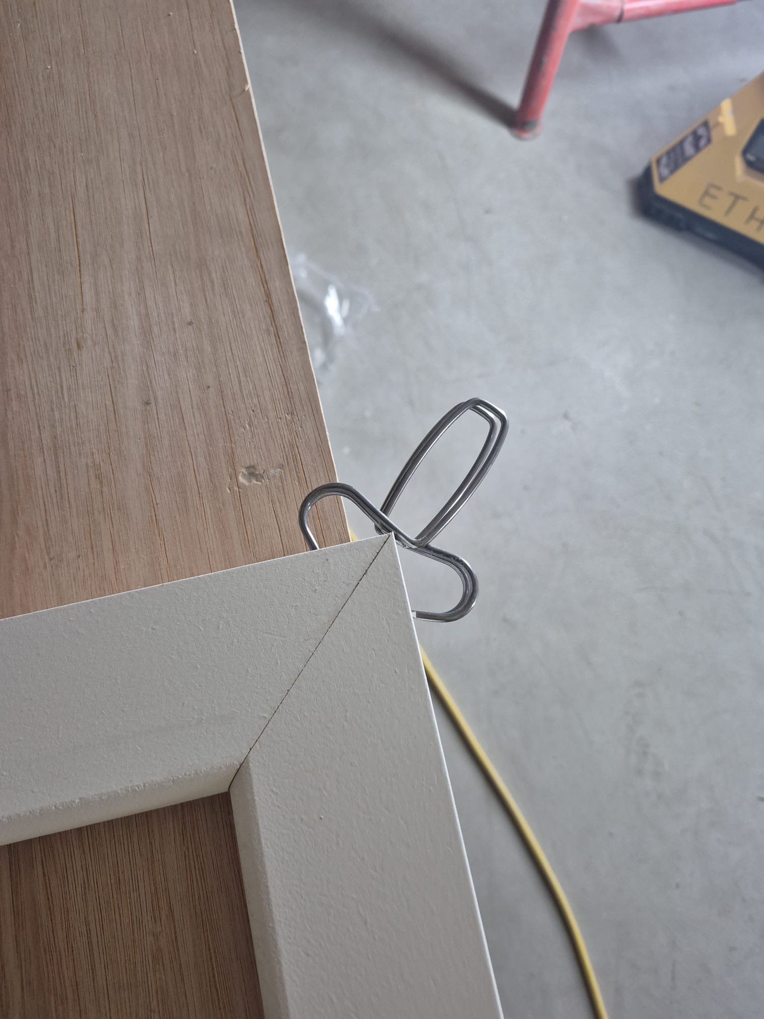 Fire door intumescent seal detail